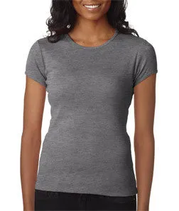 1001 Bella Canvas Ladies' Baby Rib Short-Sleeve Crew Neck Tee Deep Heather