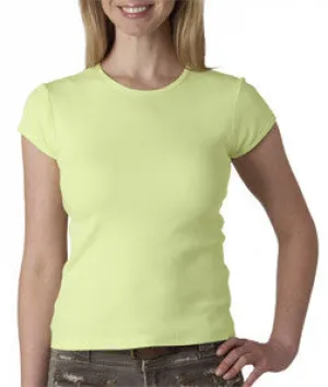 1001 Bella Canvas Ladies' Baby Rib Short-Sleeve Crew Neck Tee Lime Wedge