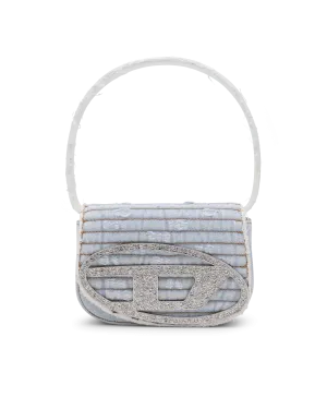 1DR Small Denim Crystal Shoulder Bag