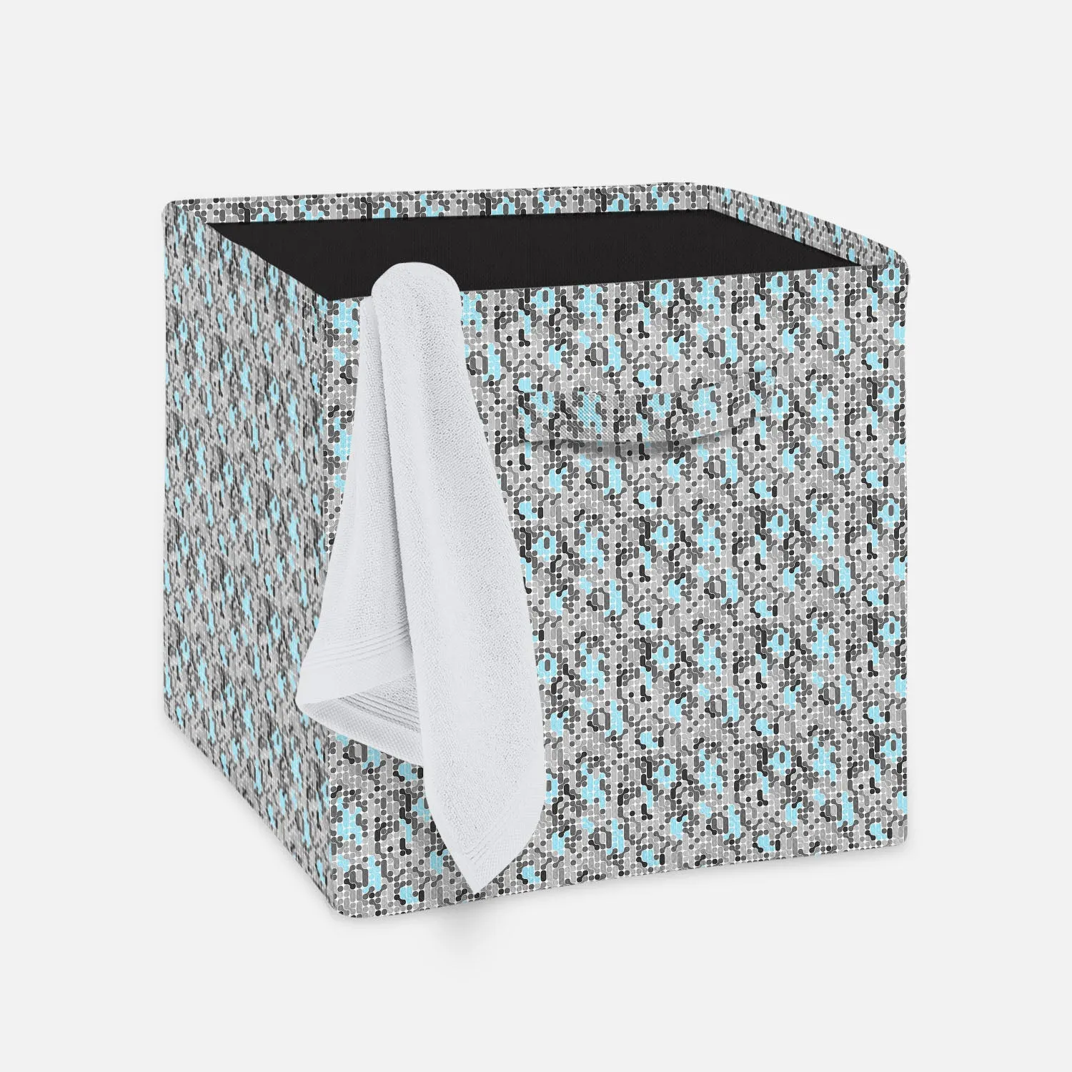 Abstract Geometric Foldable Open Storage Bin | Organizer Box, Toy Basket, Shelf Box, Laundry Bag | Canvas Fabric