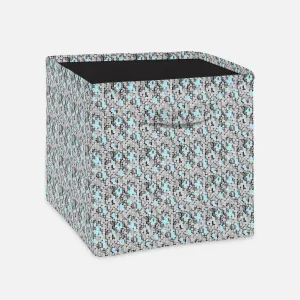 Abstract Geometric Foldable Open Storage Bin | Organizer Box, Toy Basket, Shelf Box, Laundry Bag | Canvas Fabric