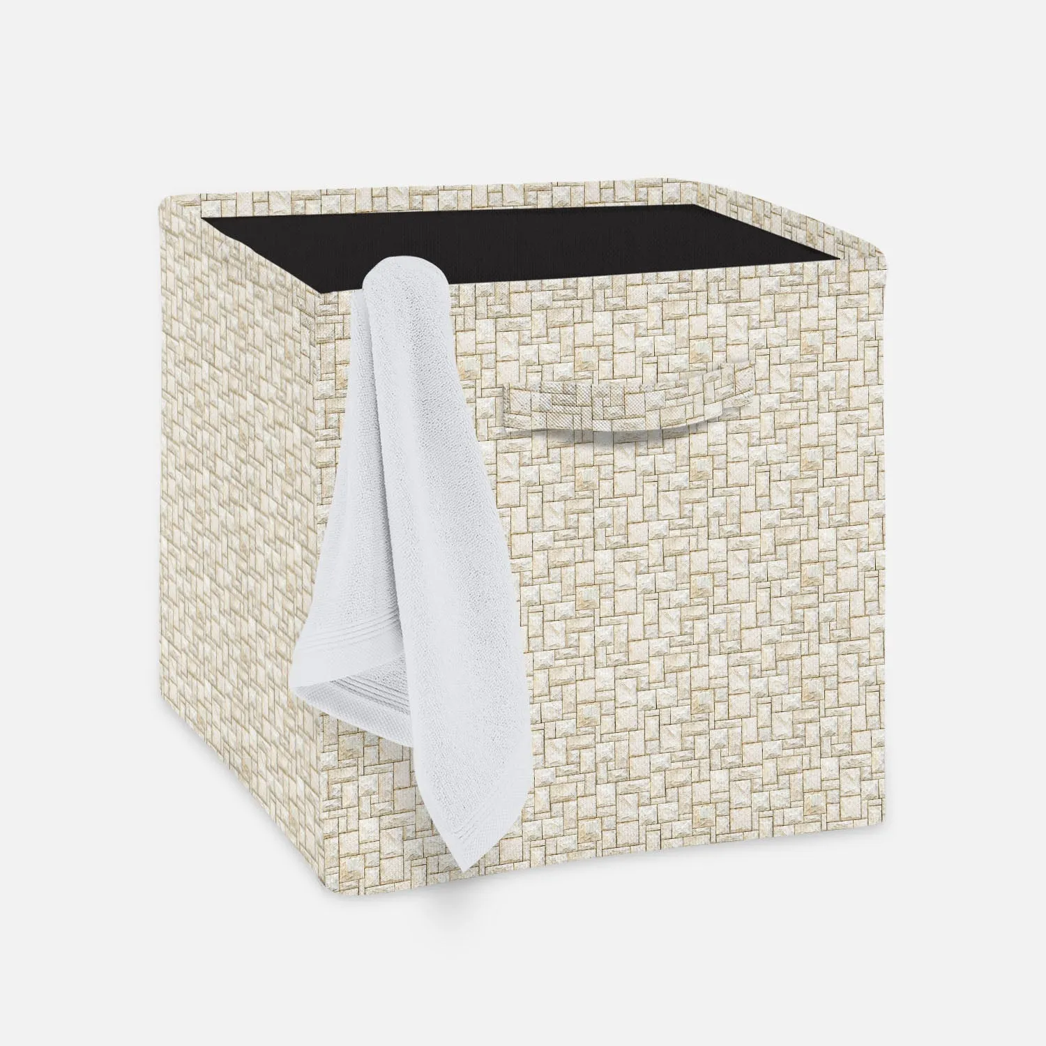 Abstract Surface Foldable Open Storage Bin | Organizer Box, Toy Basket, Shelf Box, Laundry Bag | Canvas Fabric