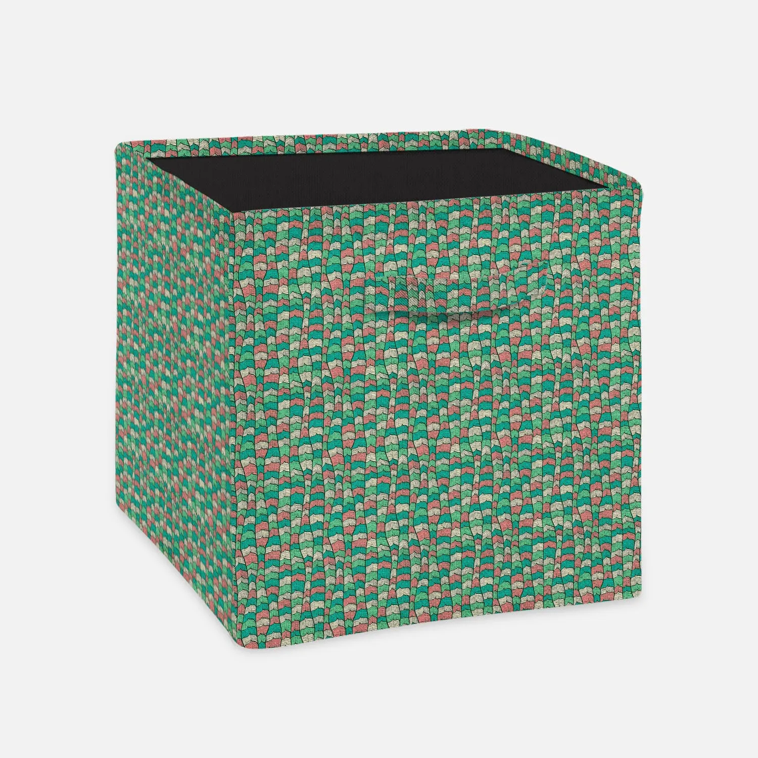 Abstract Waves Foldable Open Storage Bin | Organizer Box, Toy Basket, Shelf Box, Laundry Bag | Canvas Fabric