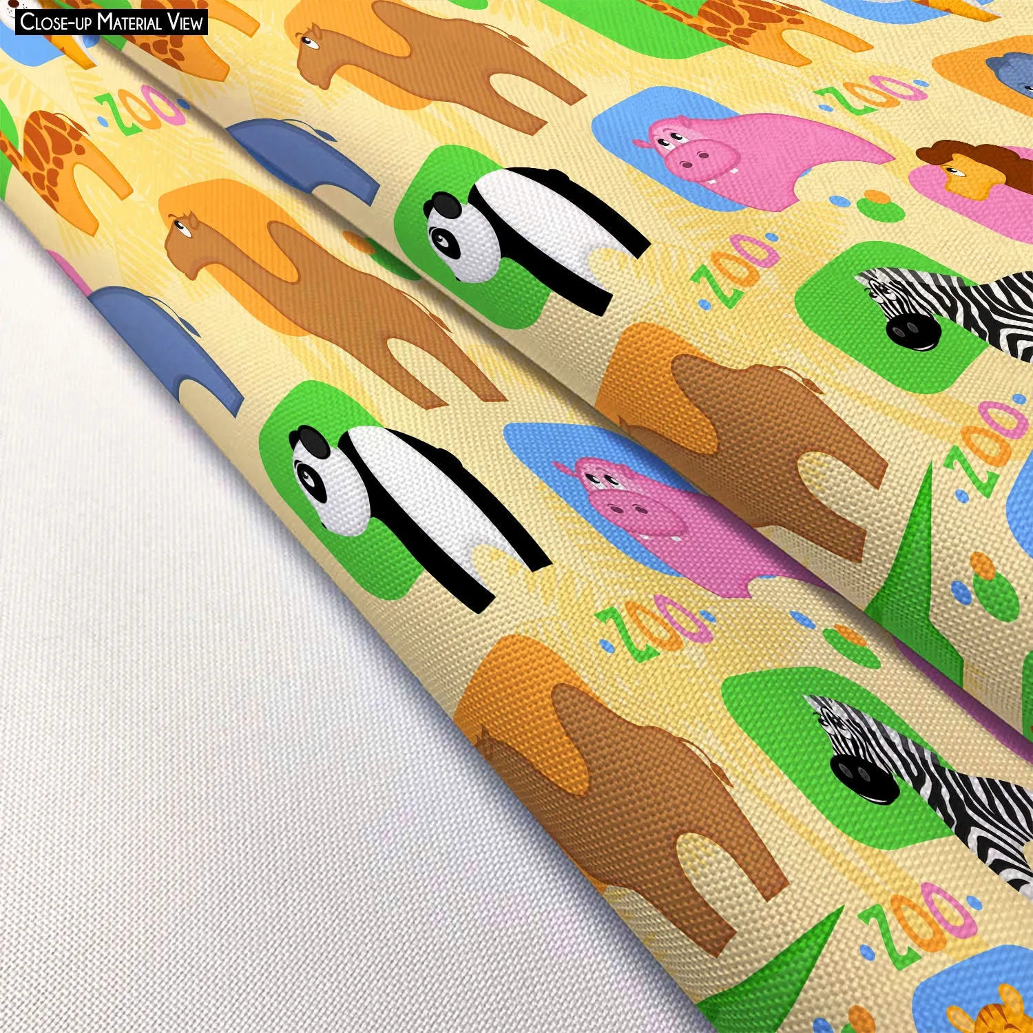African Animals Foldable Open Storage Bin | Organizer Box, Toy Basket, Shelf Box, Laundry Bag | Canvas Fabric