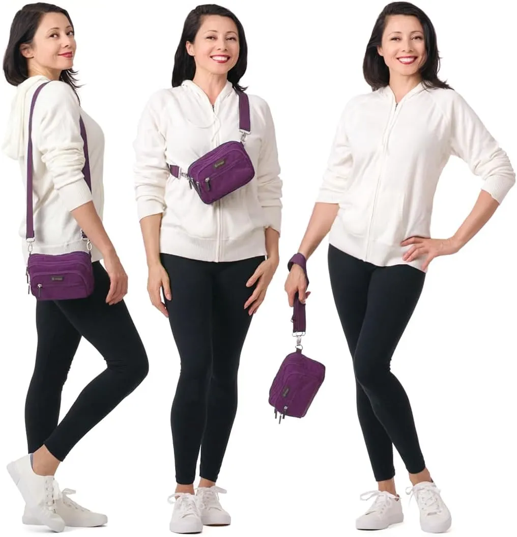 Biaggi Flexmates Convertible Crossbody | Lightweight RFID Blocking Crossbody for Travel, College, Weekend