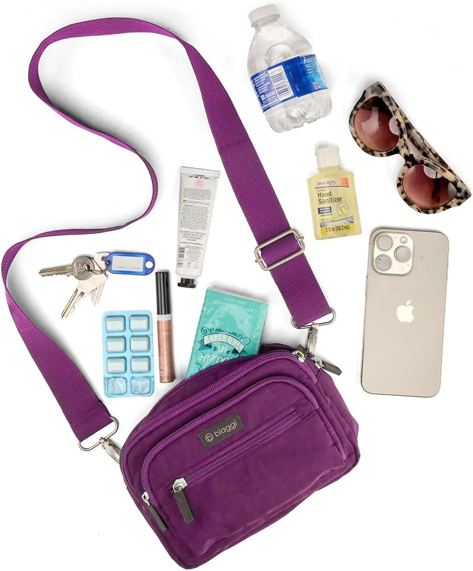 Biaggi Flexmates Convertible Crossbody | Lightweight RFID Blocking Crossbody for Travel, College, Weekend