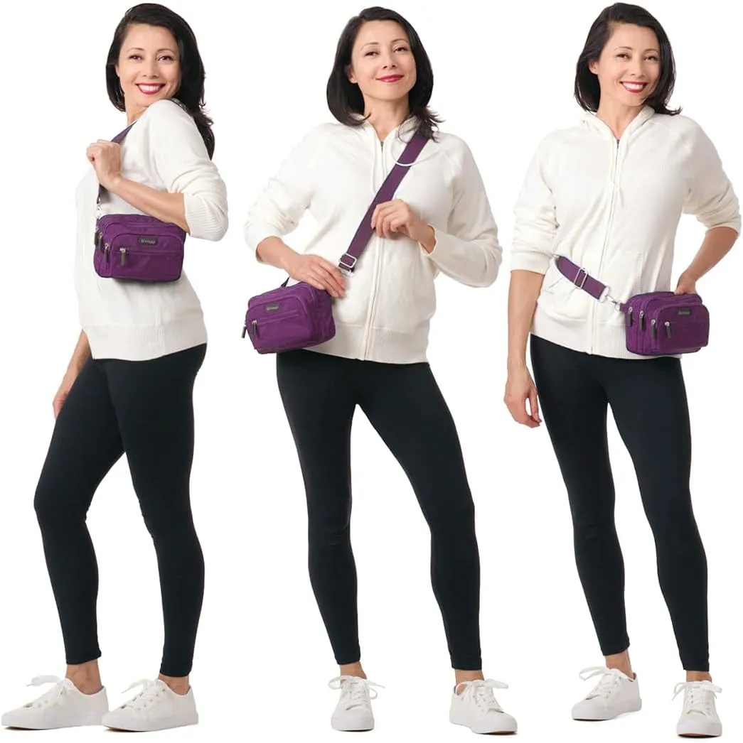 Biaggi Flexmates Convertible Crossbody | Lightweight RFID Blocking Crossbody for Travel, College, Weekend