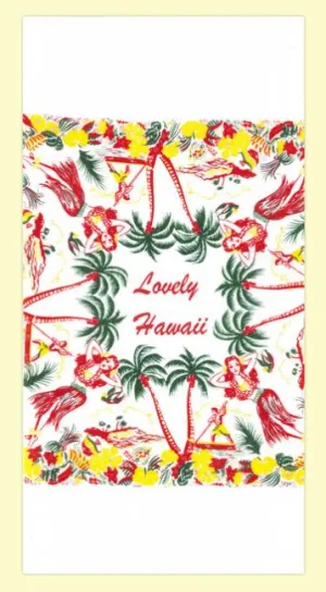Cotton Flour Towel - Lovely Hawaii 17x24