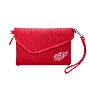 Detroit Red Wings Fold Over Crossbody Pebble