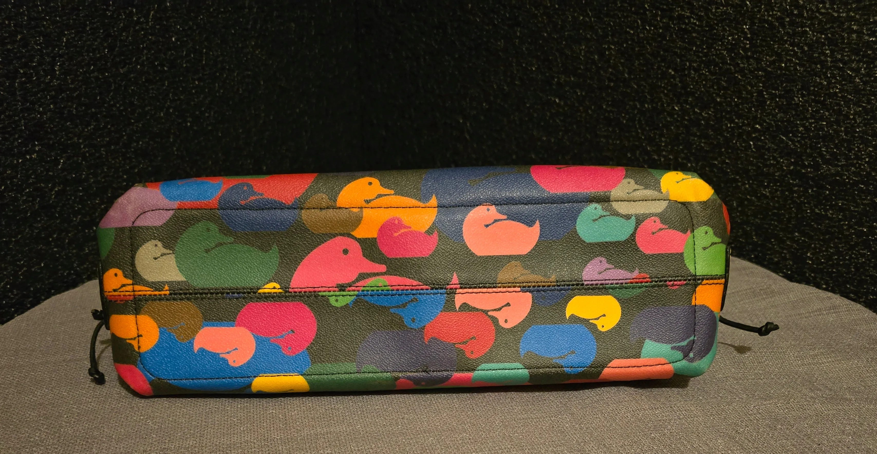 Dooney Bourke Vintage Rainbow Duck Tote Shoulderbag Satchel with DB Accessory
