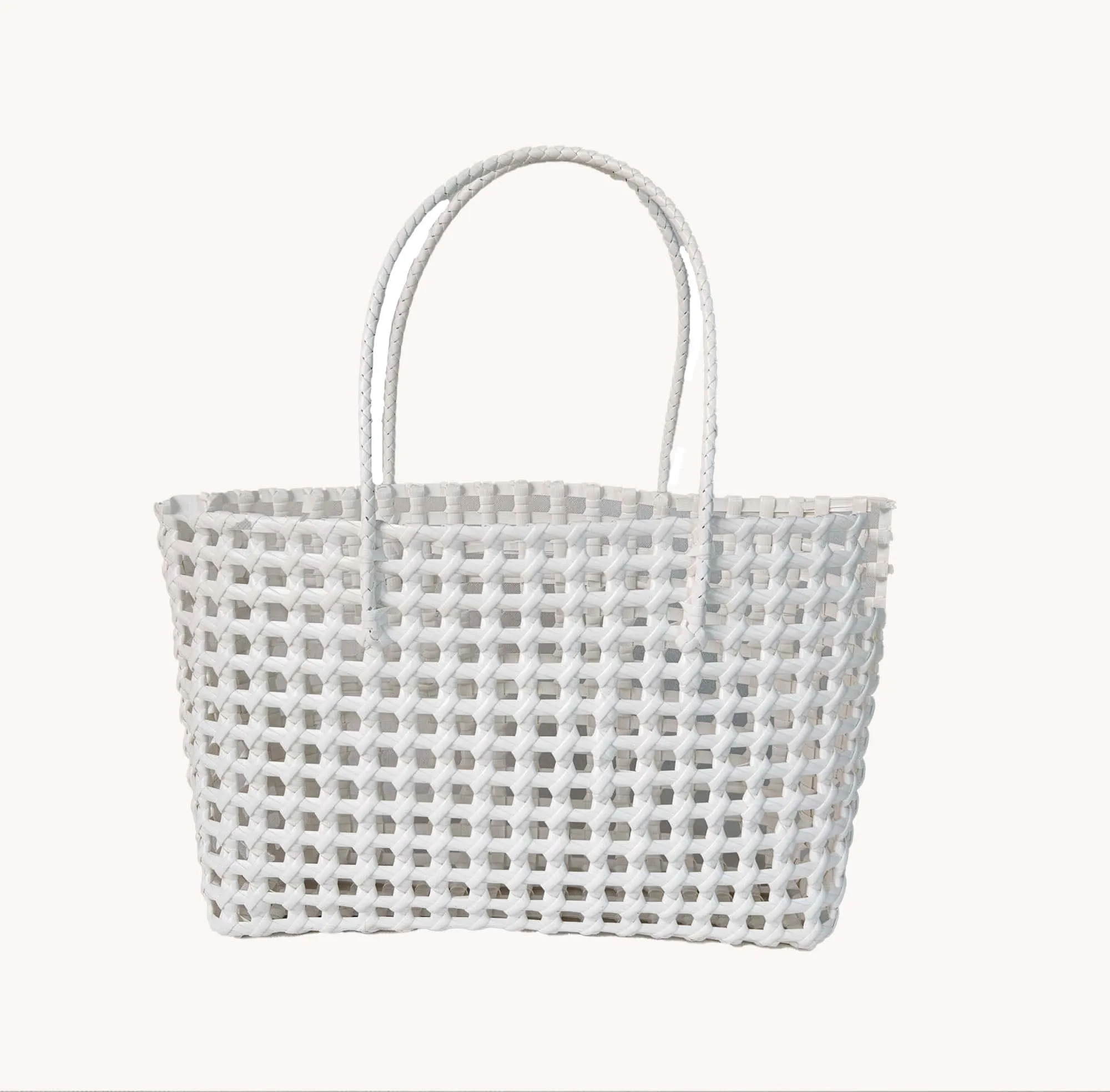 FA0005 Elysa See Through Hand Woven Eco Plastic Tote Bag