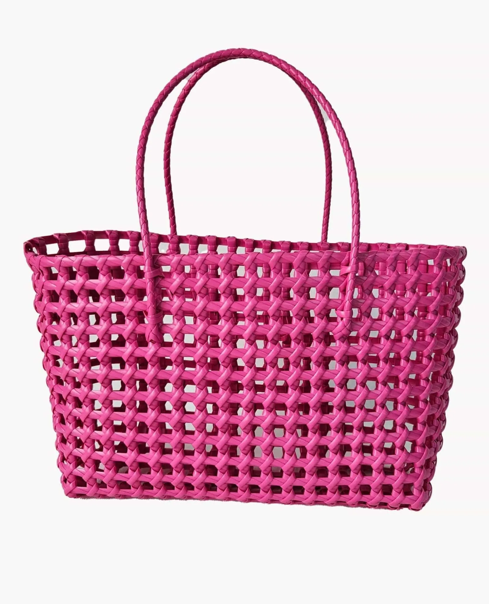FA0005 Elysa See Through Hand Woven Eco Plastic Tote Bag