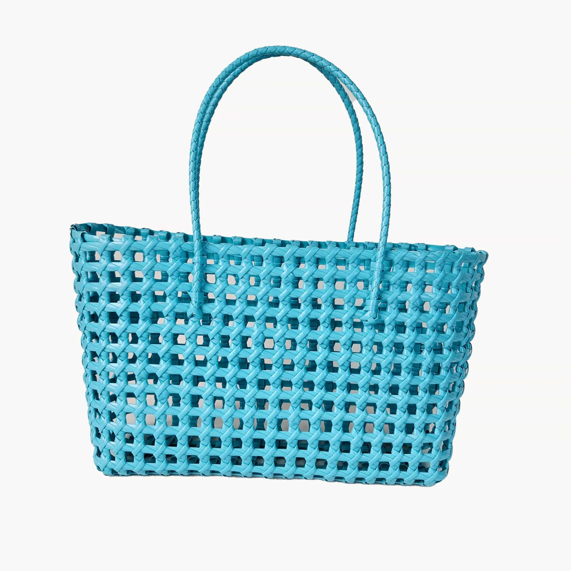 FA0005 Elysa See Through Hand Woven Eco Plastic Tote Bag