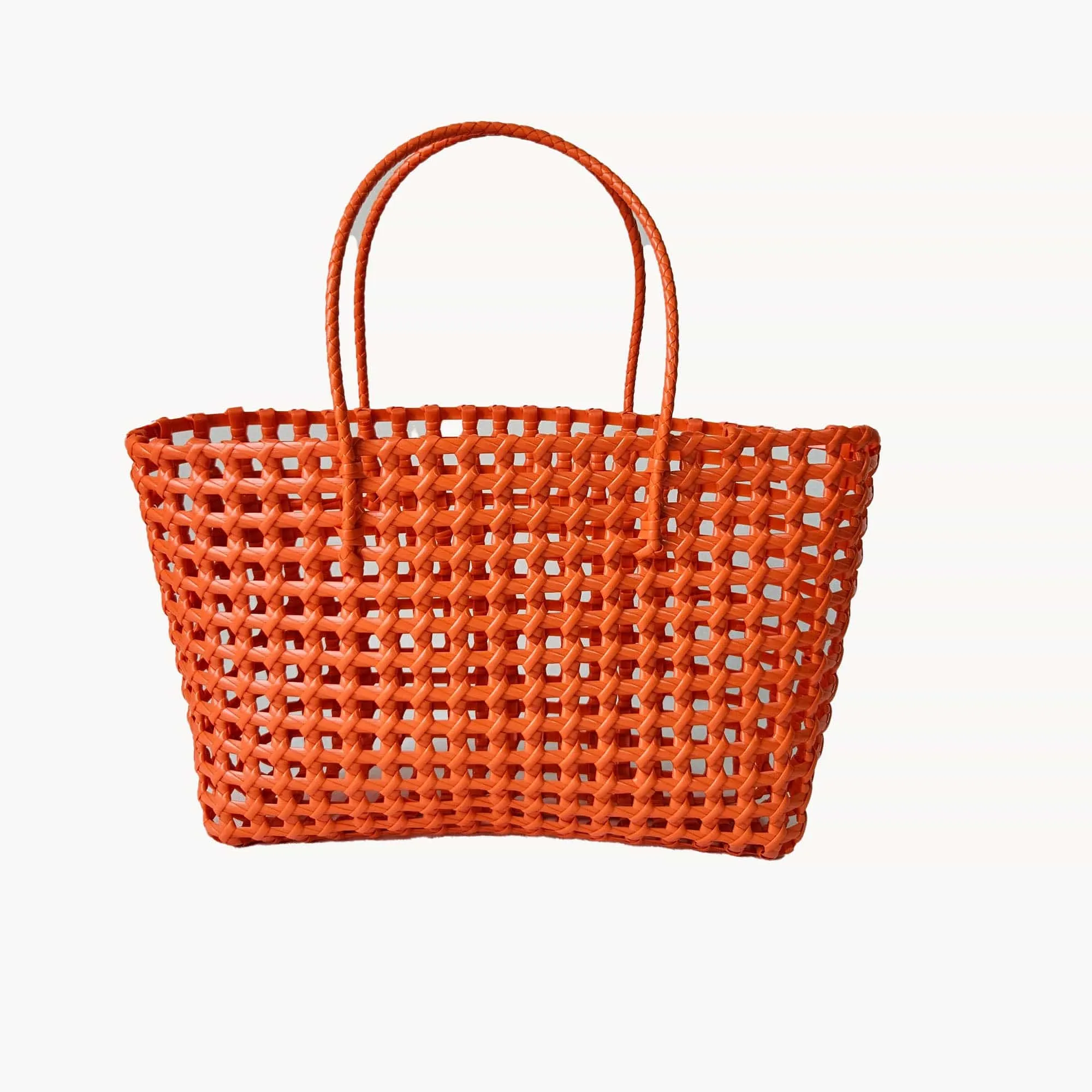 FA0005 Elysa See Through Hand Woven Eco Plastic Tote Bag