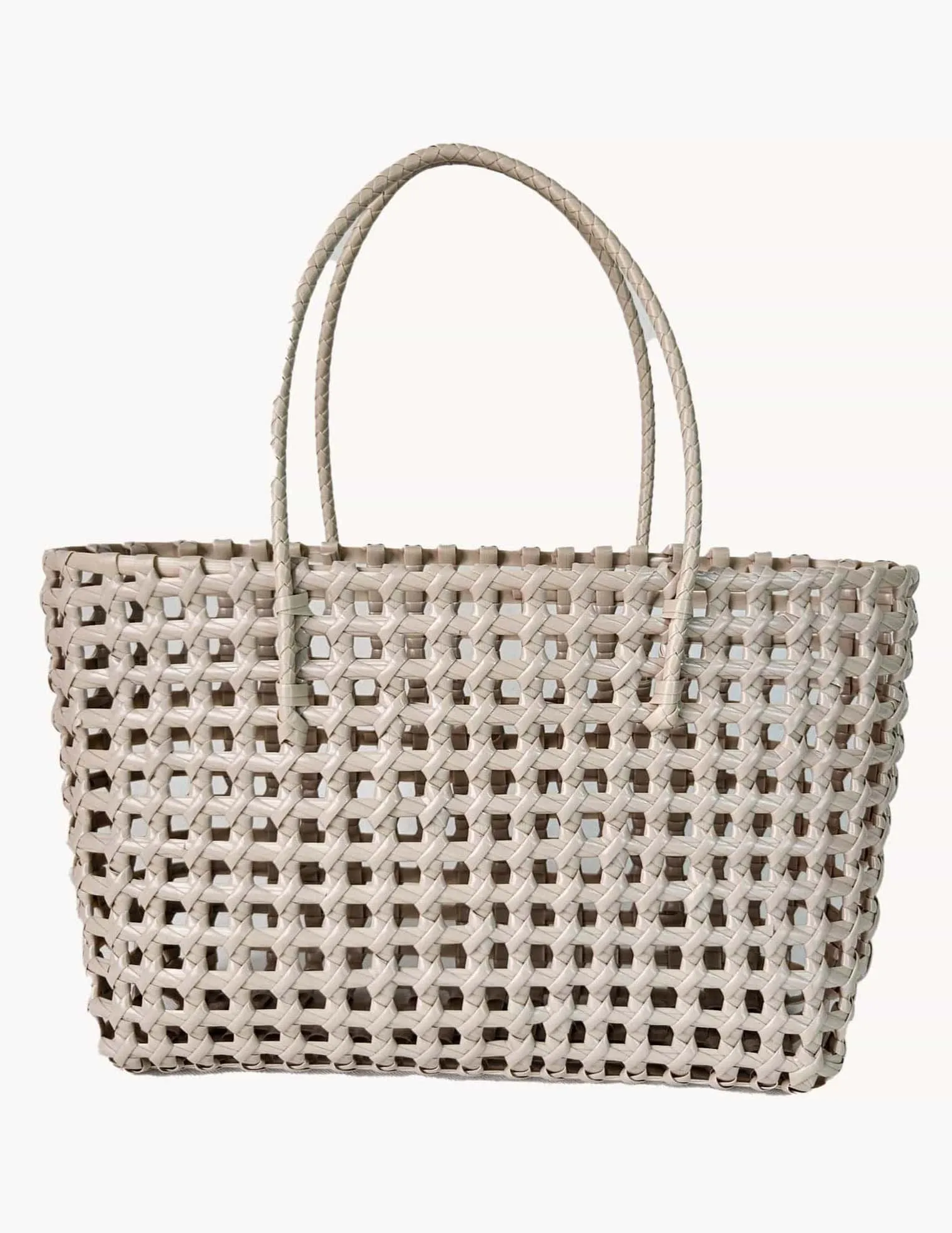 FA0005 Elysa See Through Hand Woven Eco Plastic Tote Bag