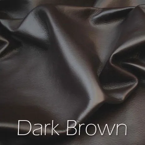 Finished Dark Brown Leather Strapping - 1/2 inch (0.5") Wide - for DIY, Leathercraftiing, Repair & more