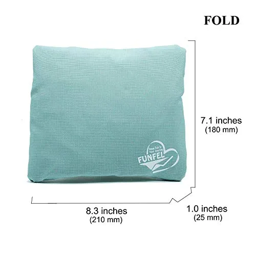 FUNFEL Travel Foldable Duffel Bag for Women & Men, Waterproof Lightweight travel Luggage bag for Sports, Gym, Vacation (Ⅲ-Mint Green)