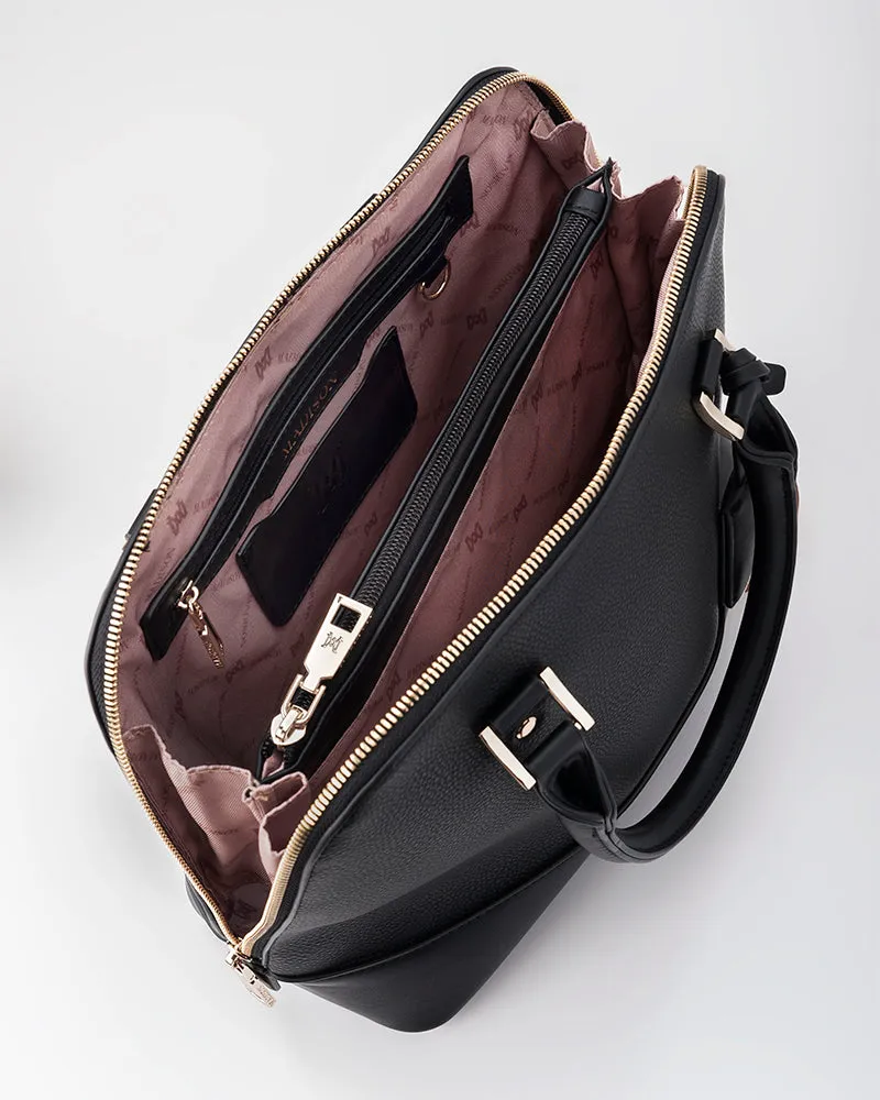 Grace Medium Dome Satchel Bag   Monogram Stripe Bag Strap