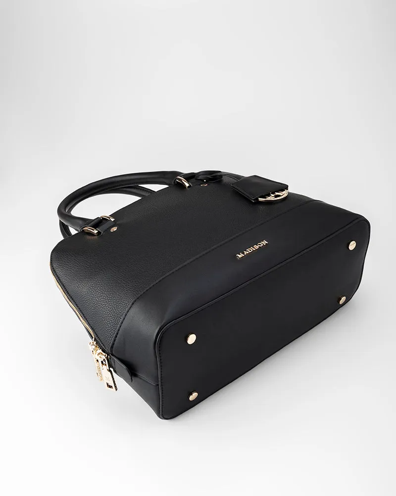 Grace Medium Dome Satchel Bag   Monogram Stripe Bag Strap