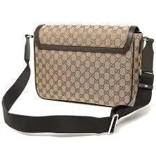 Gucci GG Guccissima Large Beige Canvas Crossbody Messenger Bag 449171