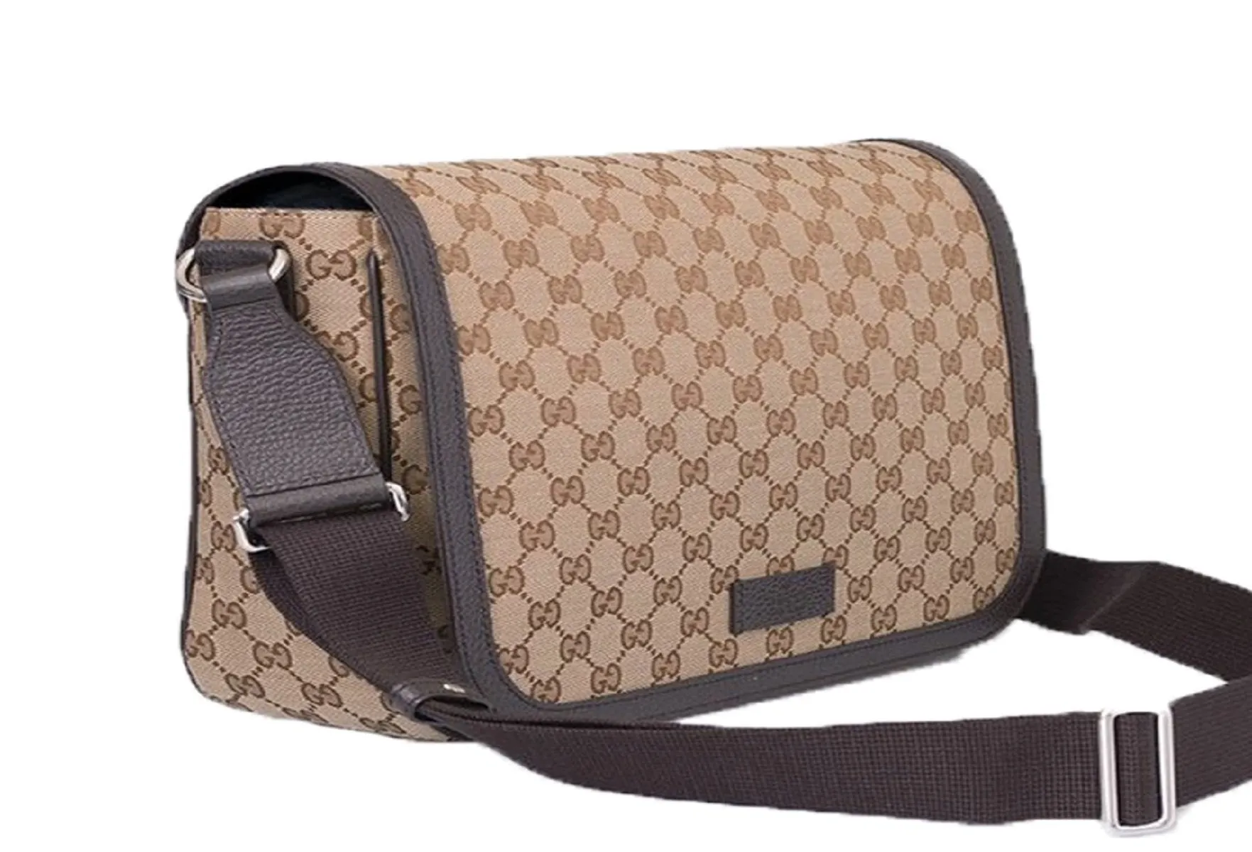 Gucci GG Guccissima Large Beige Canvas Crossbody Messenger Bag 449171