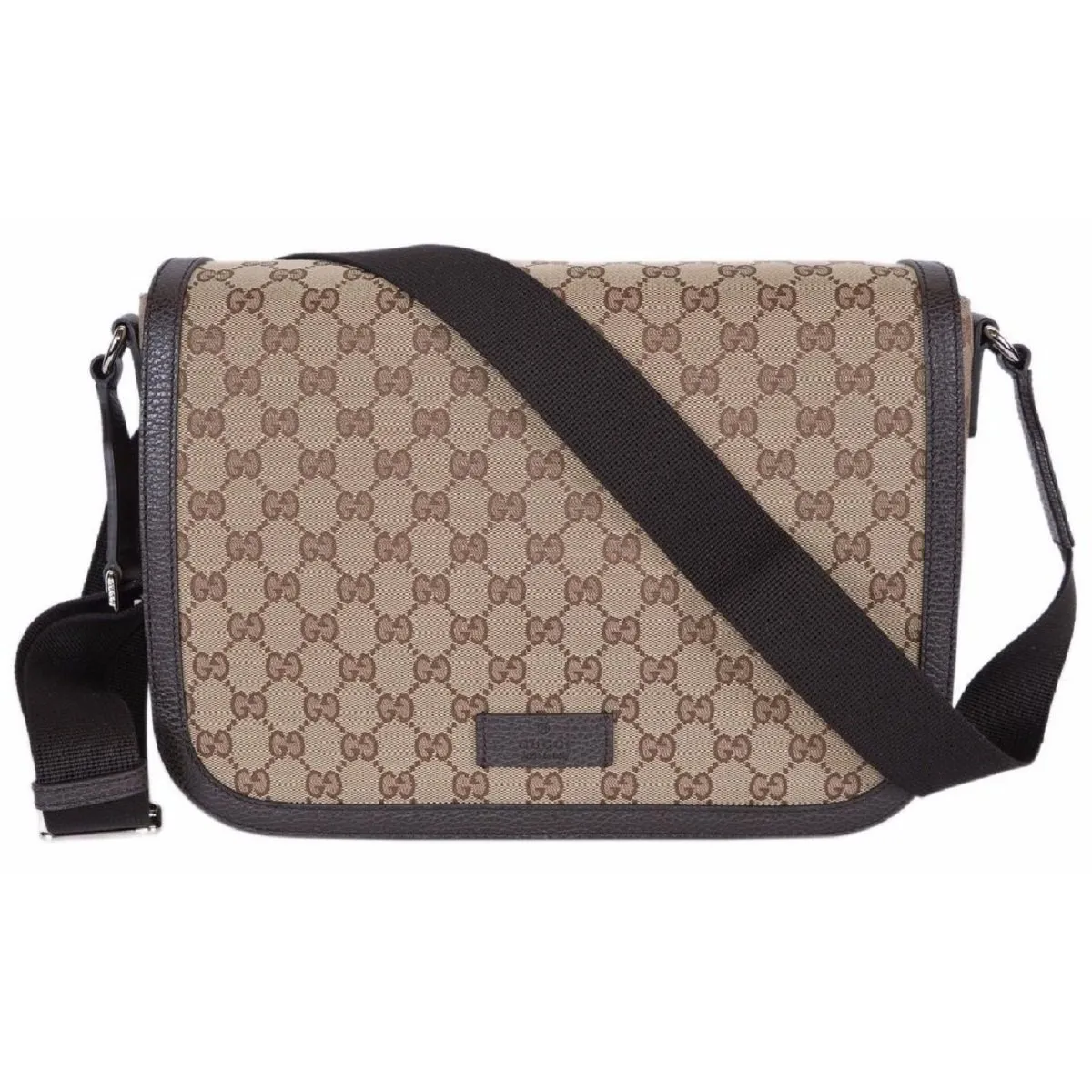 Gucci GG Guccissima Large Beige Canvas Crossbody Messenger Bag 449171