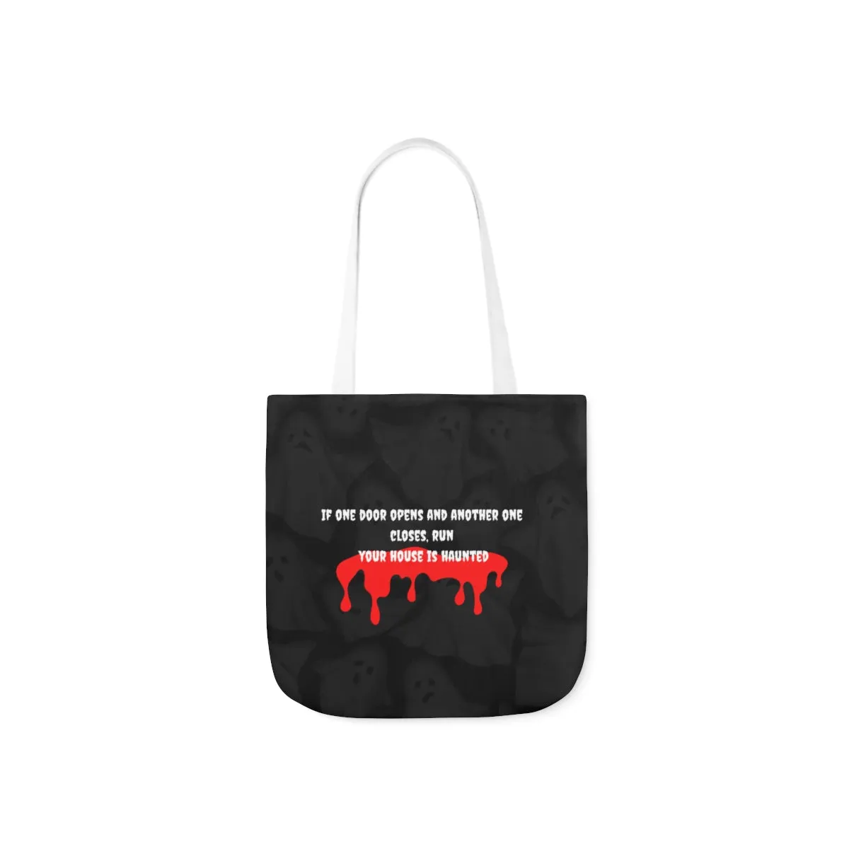 haunted house Polyester Canvas Tote Bag