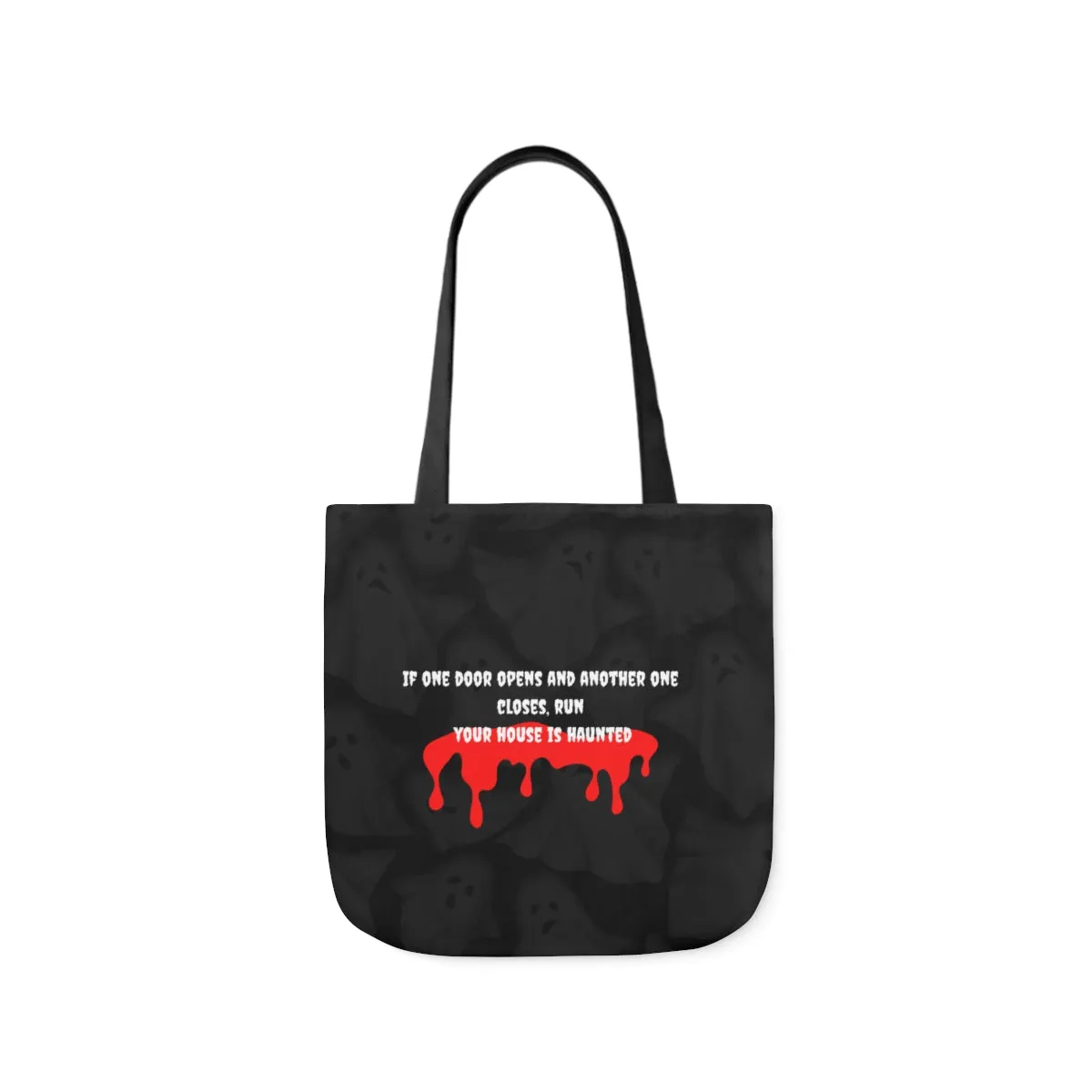 haunted house Polyester Canvas Tote Bag