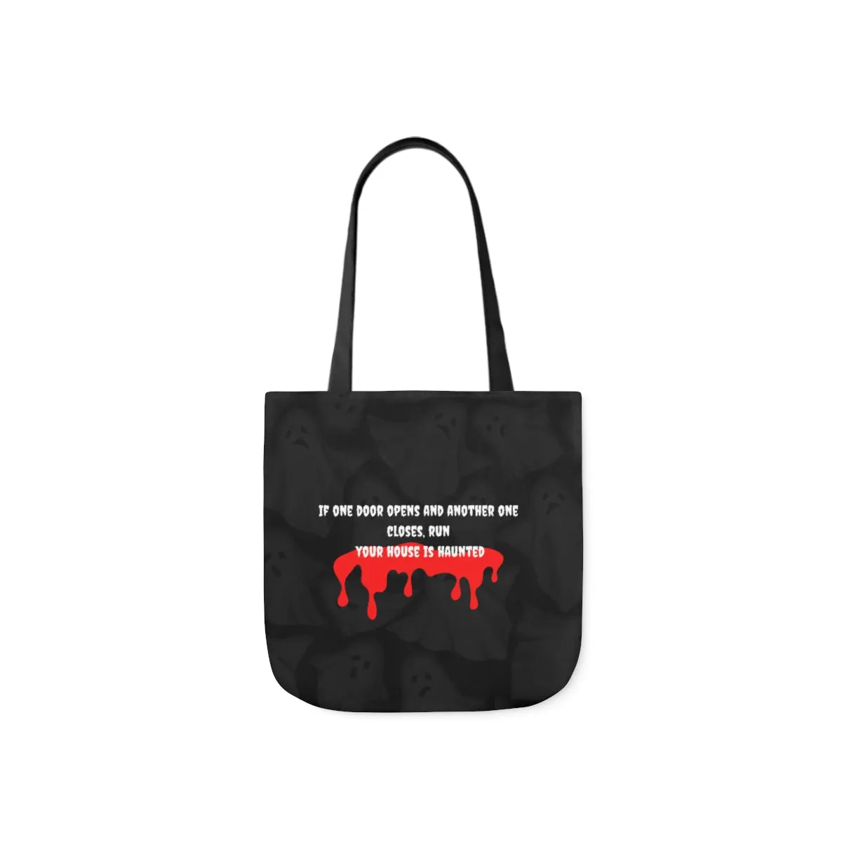 haunted house Polyester Canvas Tote Bag