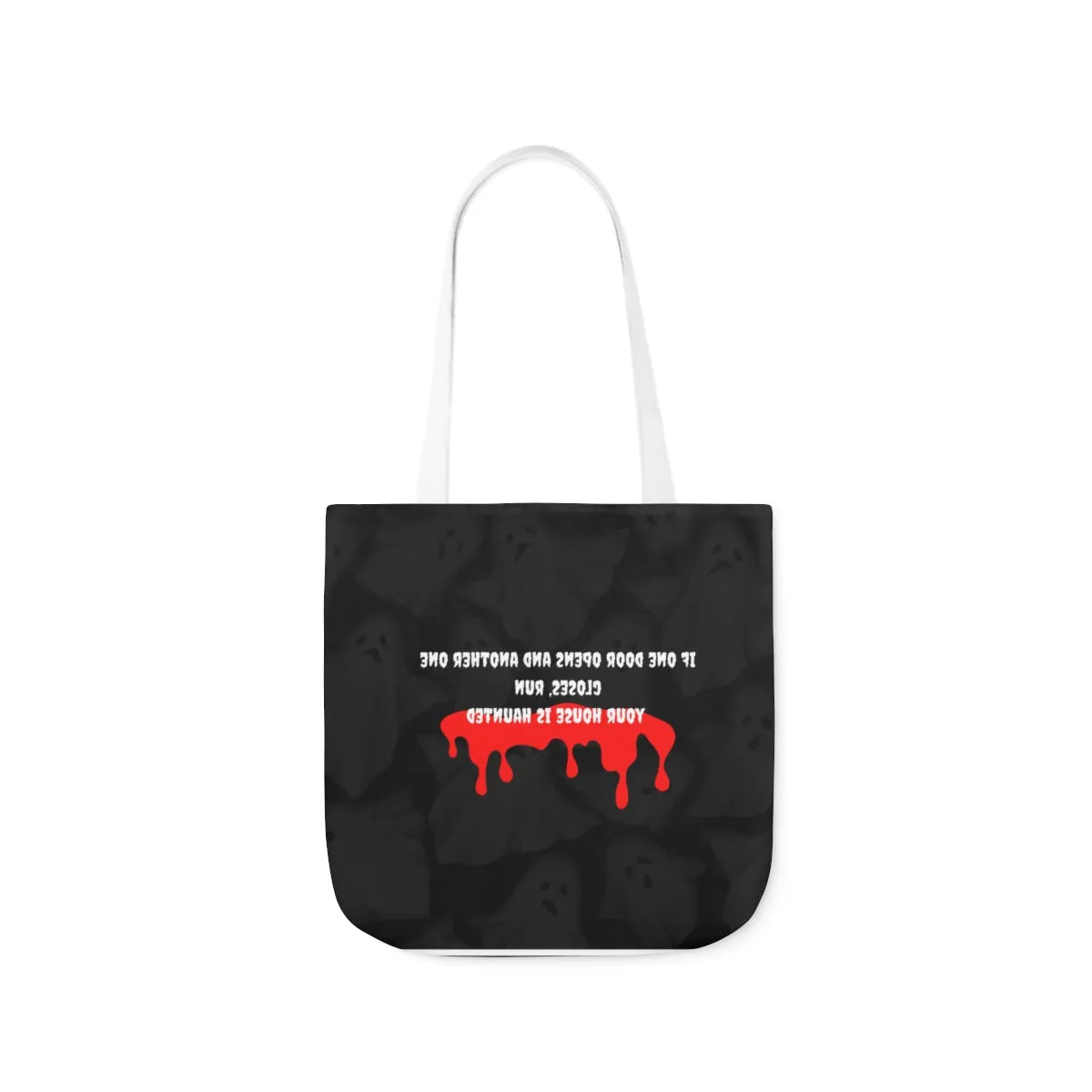 haunted house Polyester Canvas Tote Bag