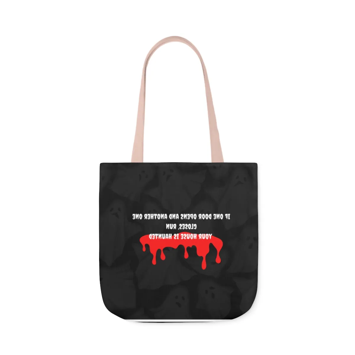 haunted house Polyester Canvas Tote Bag