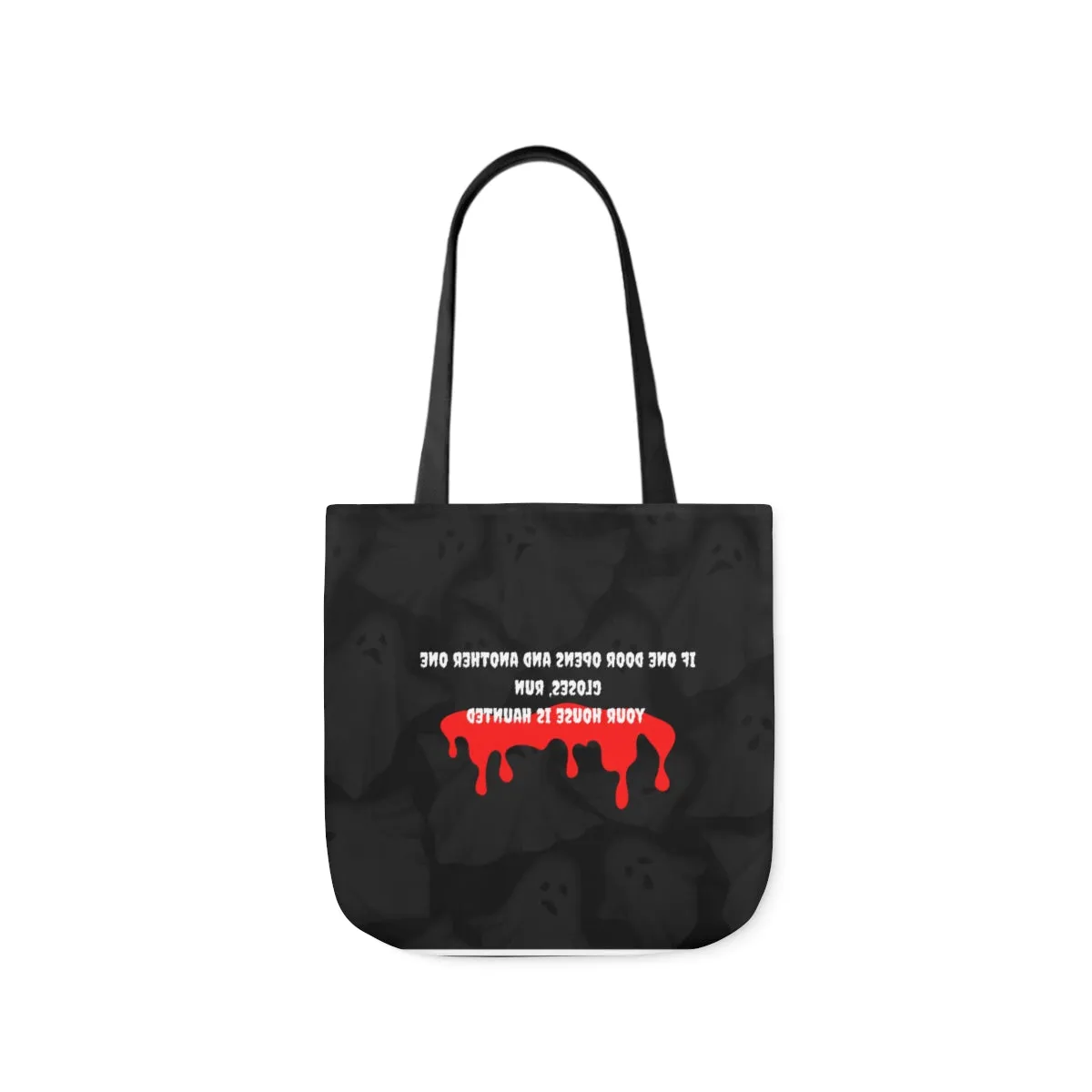 haunted house Polyester Canvas Tote Bag