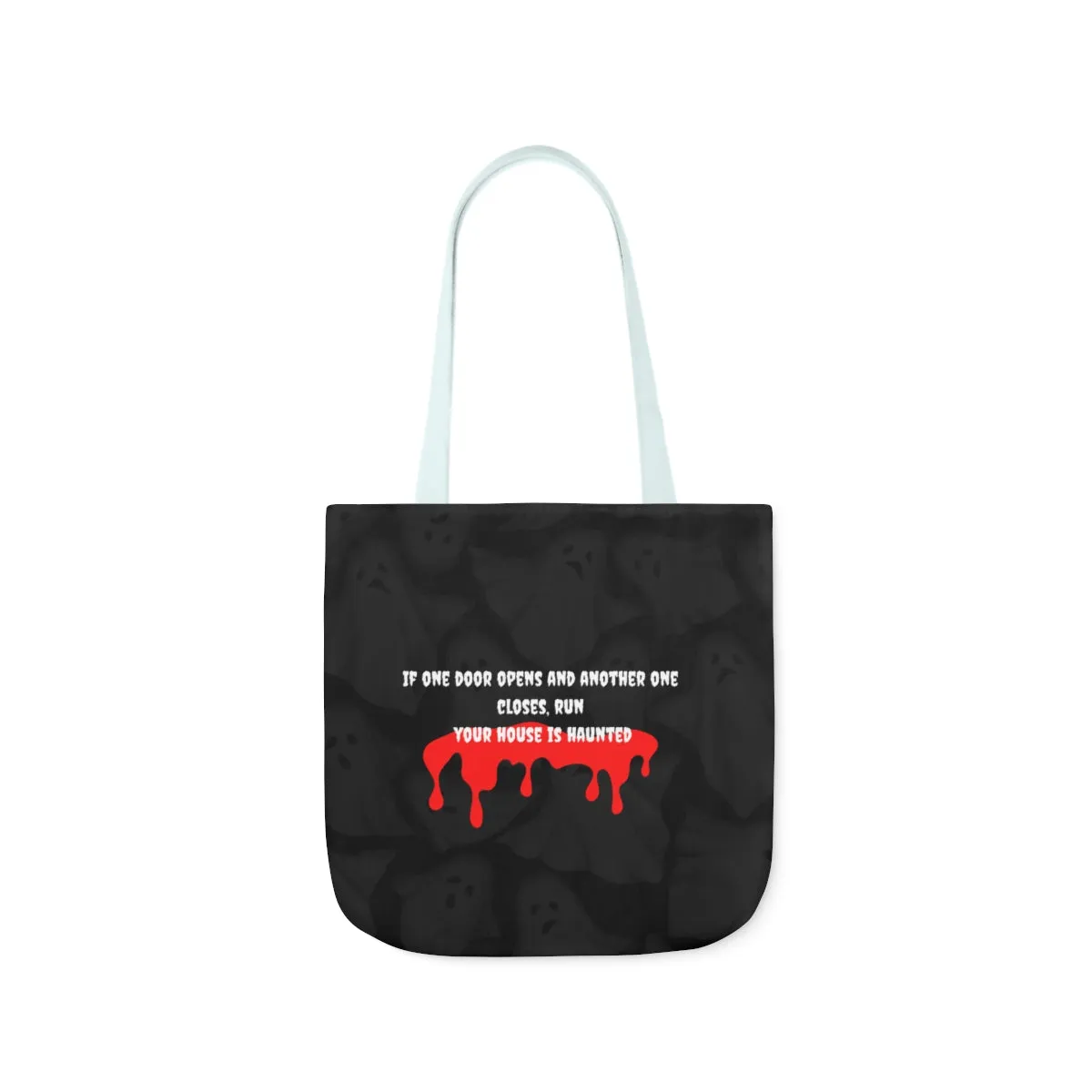 haunted house Polyester Canvas Tote Bag