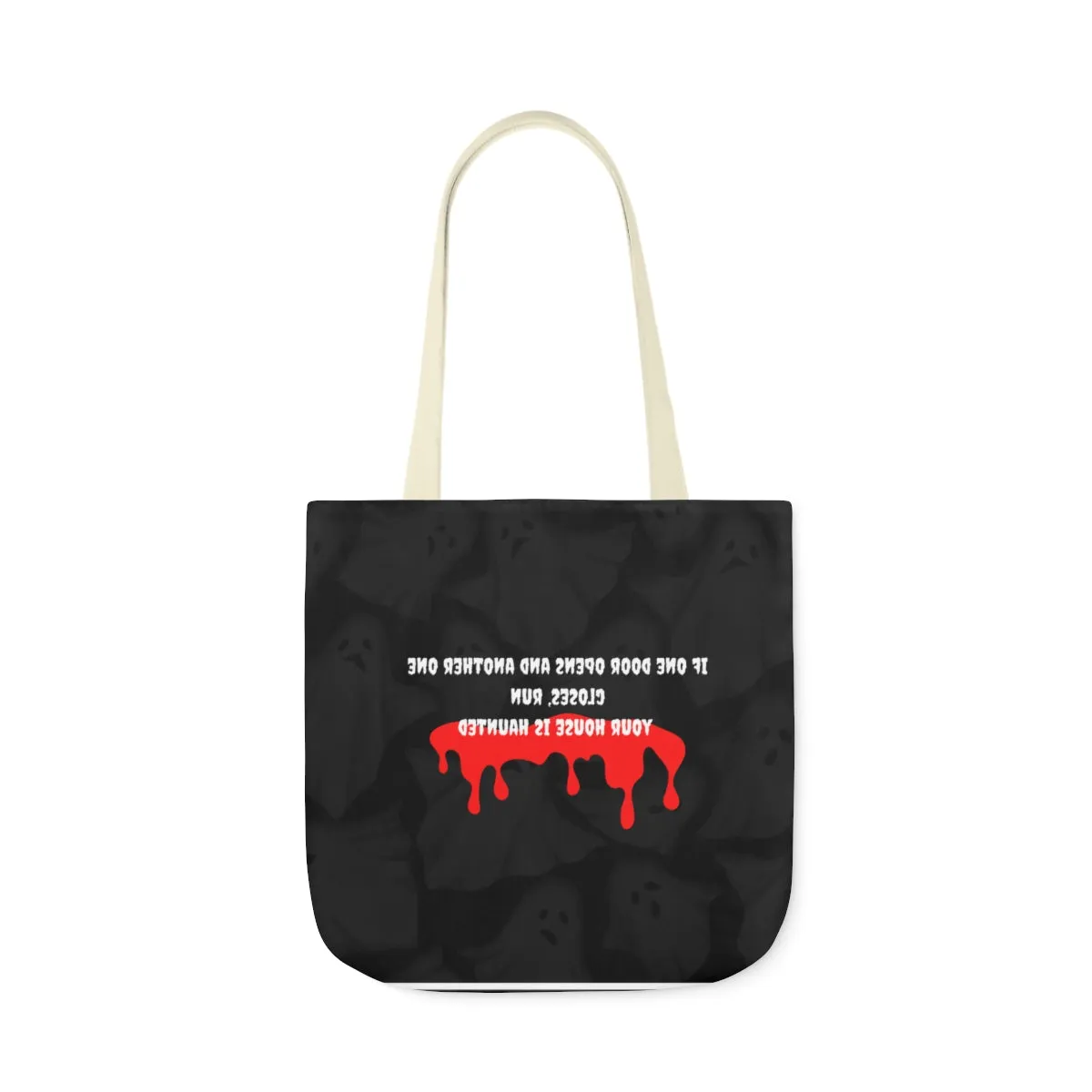 haunted house Polyester Canvas Tote Bag
