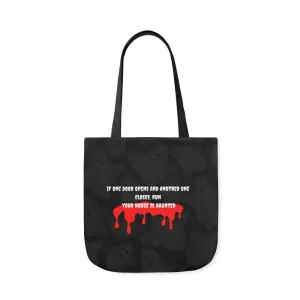 haunted house Polyester Canvas Tote Bag