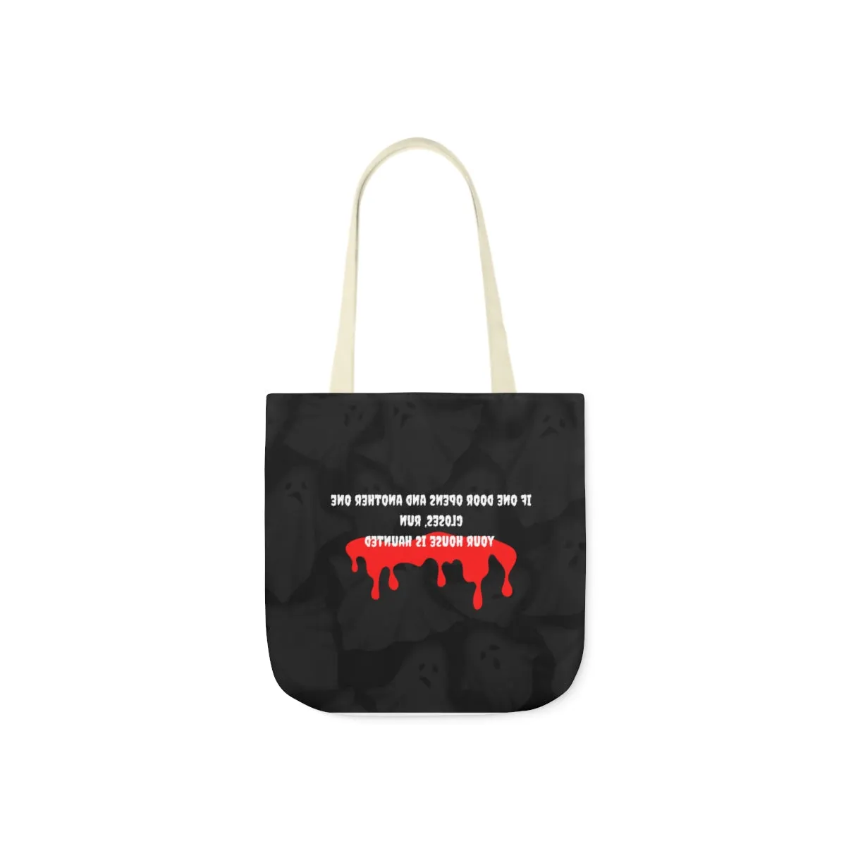 haunted house Polyester Canvas Tote Bag