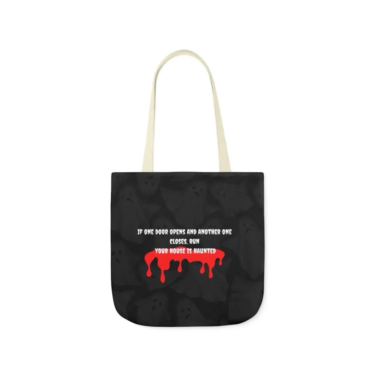 haunted house Polyester Canvas Tote Bag