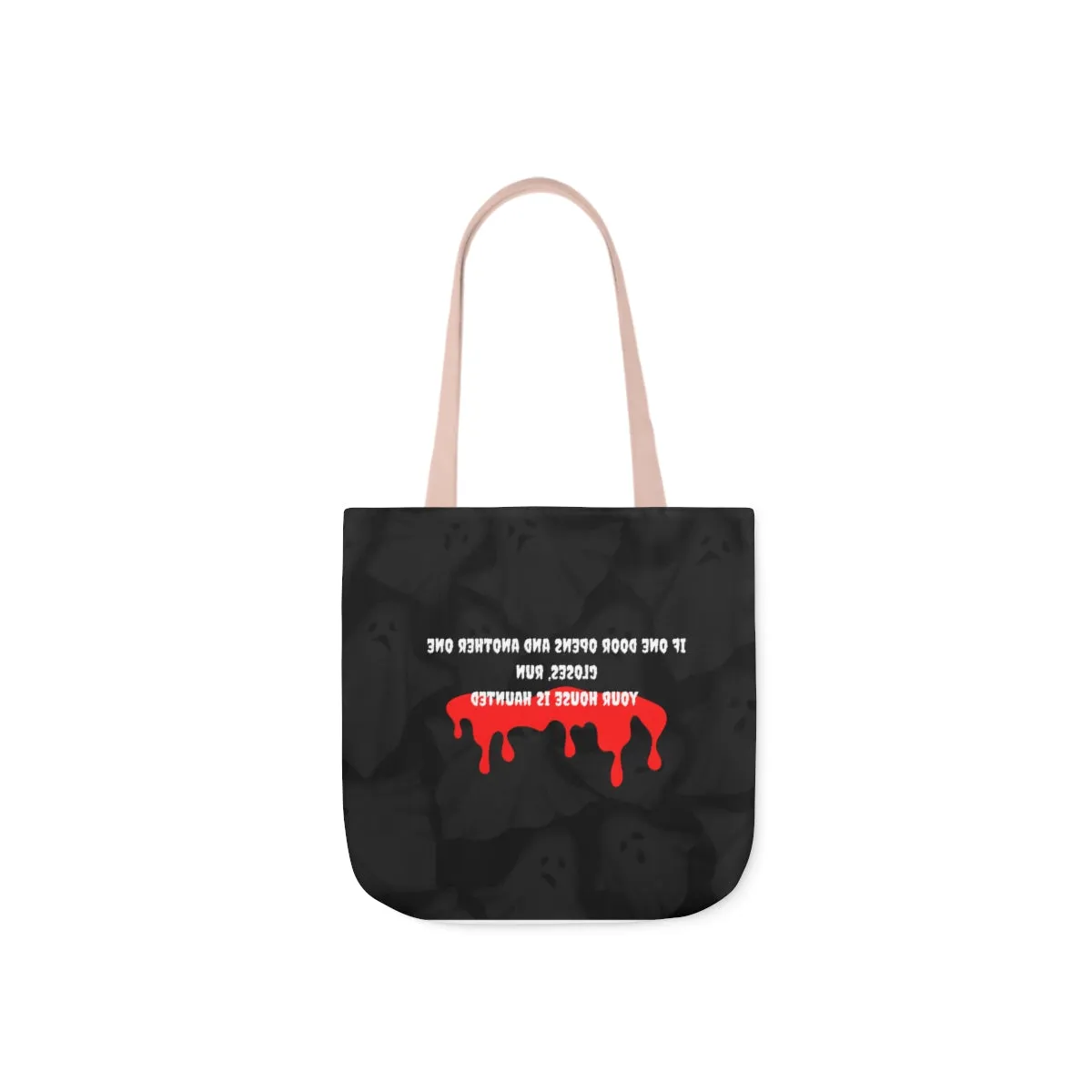 haunted house Polyester Canvas Tote Bag