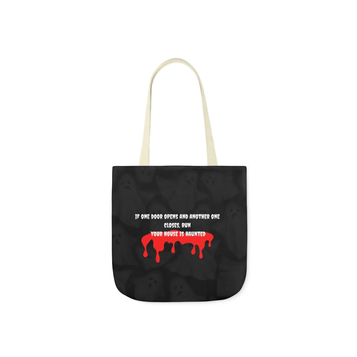 haunted house Polyester Canvas Tote Bag