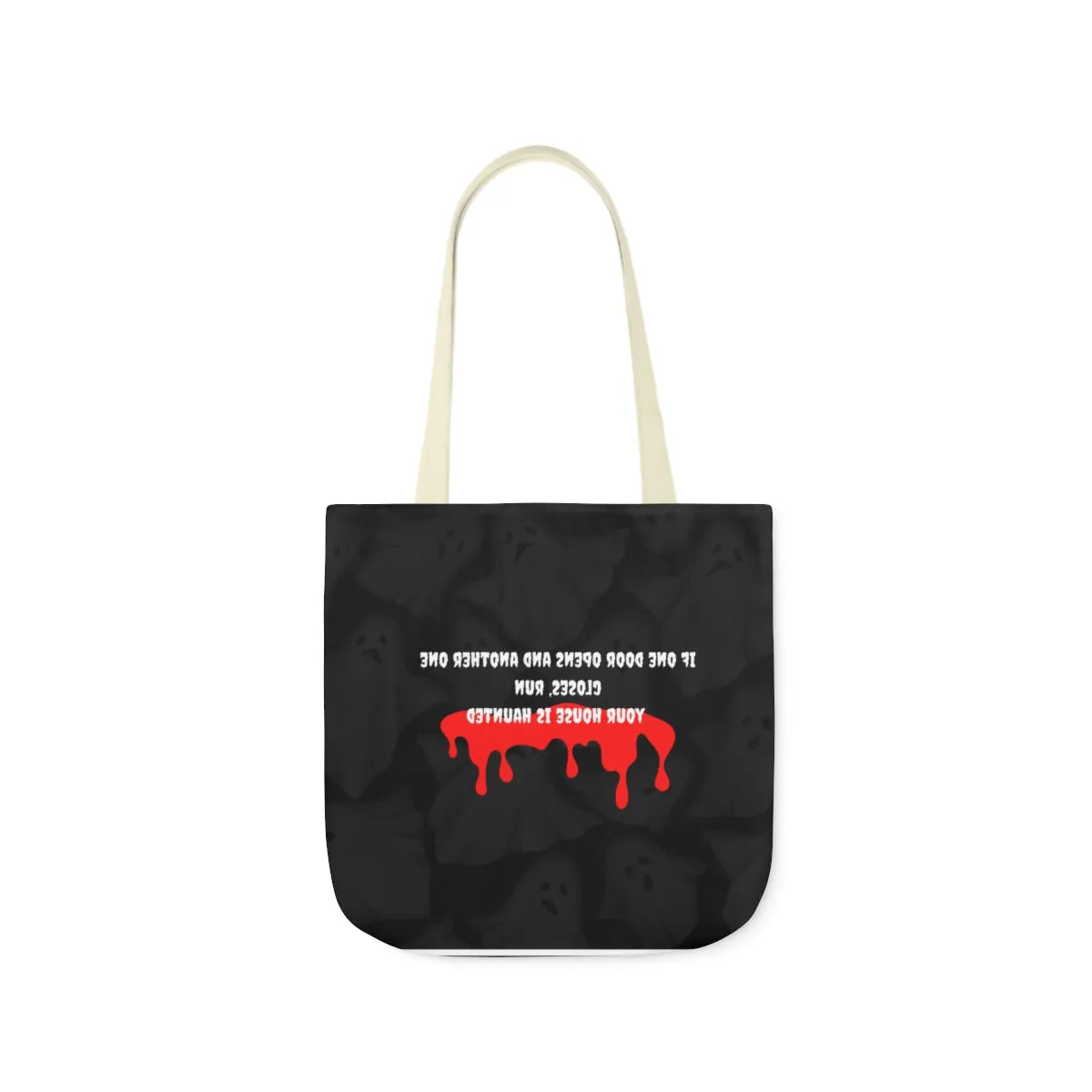 haunted house Polyester Canvas Tote Bag