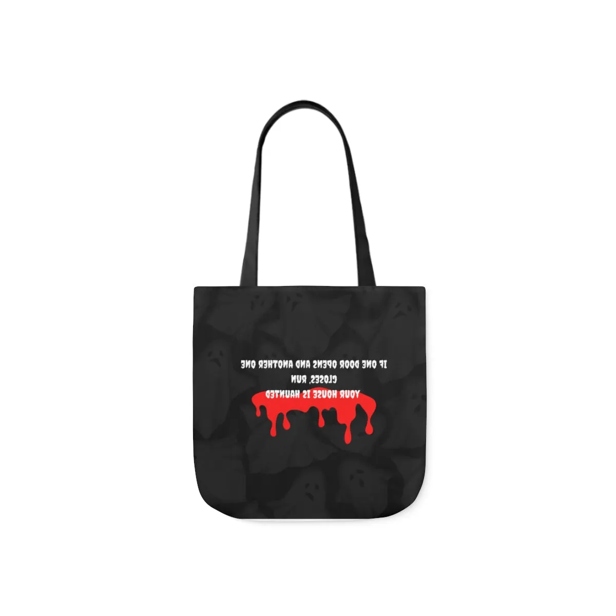 haunted house Polyester Canvas Tote Bag