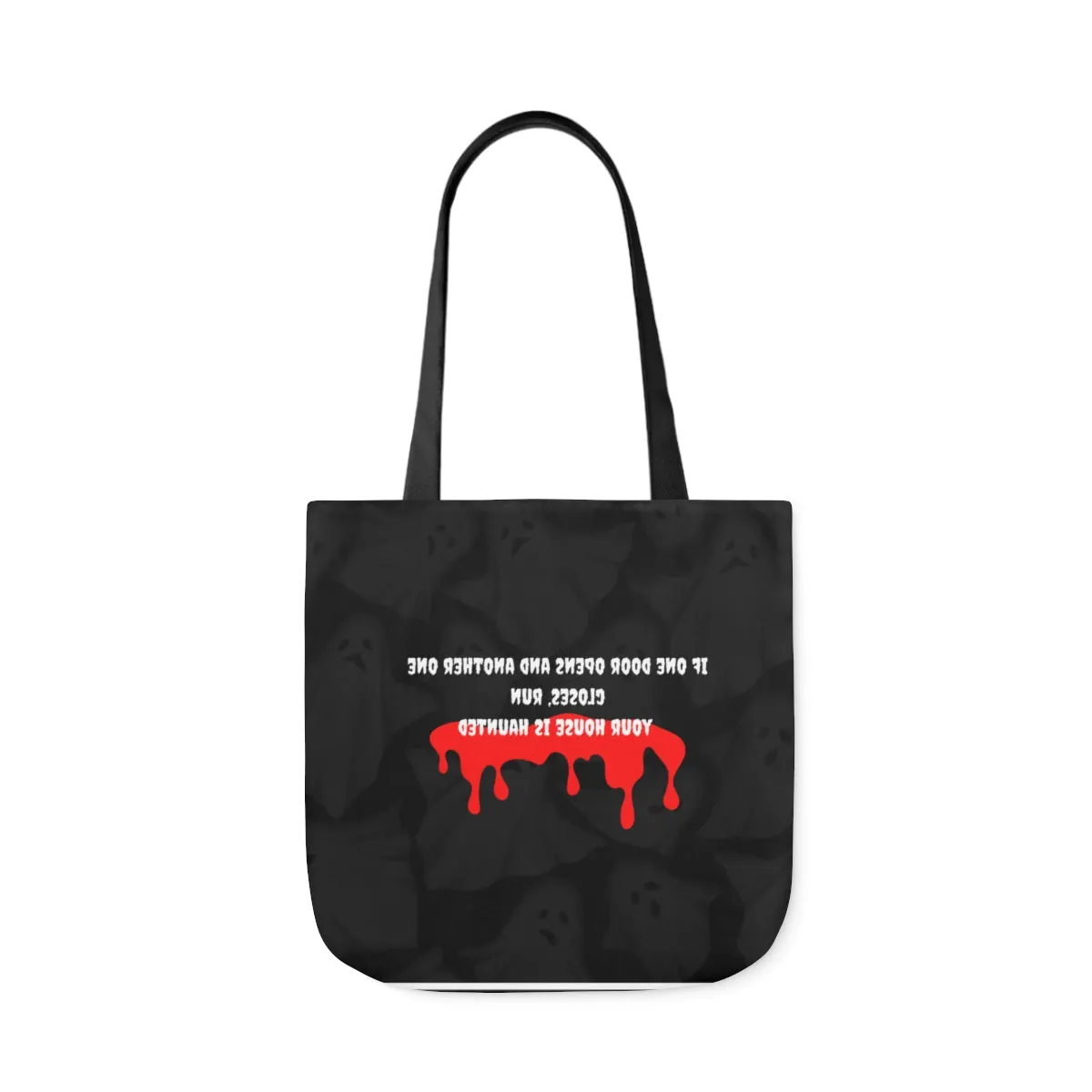 haunted house Polyester Canvas Tote Bag