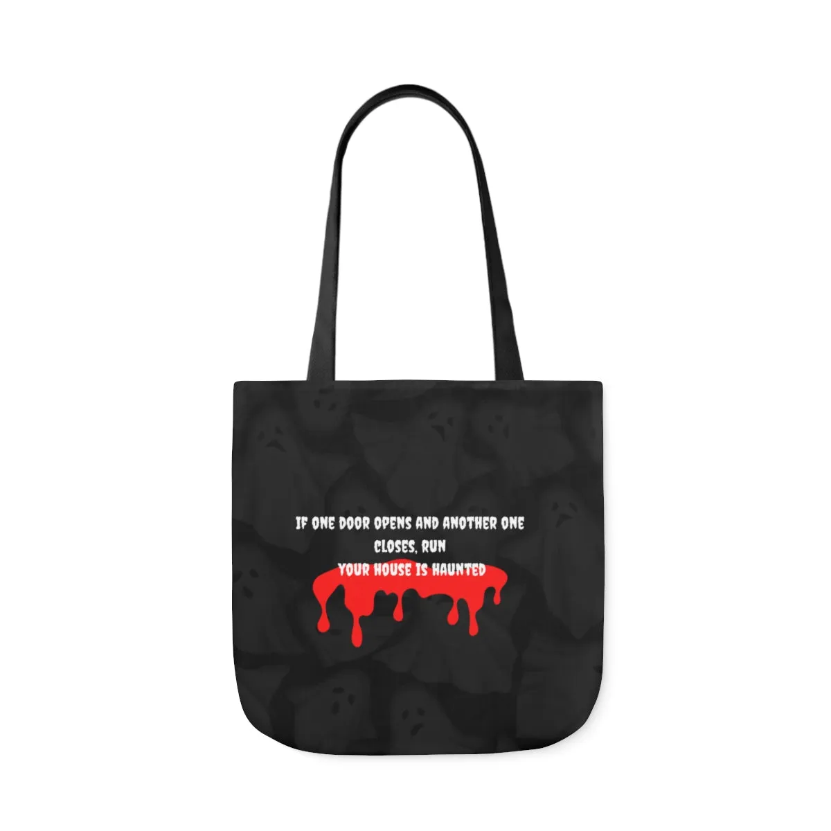 haunted house Polyester Canvas Tote Bag