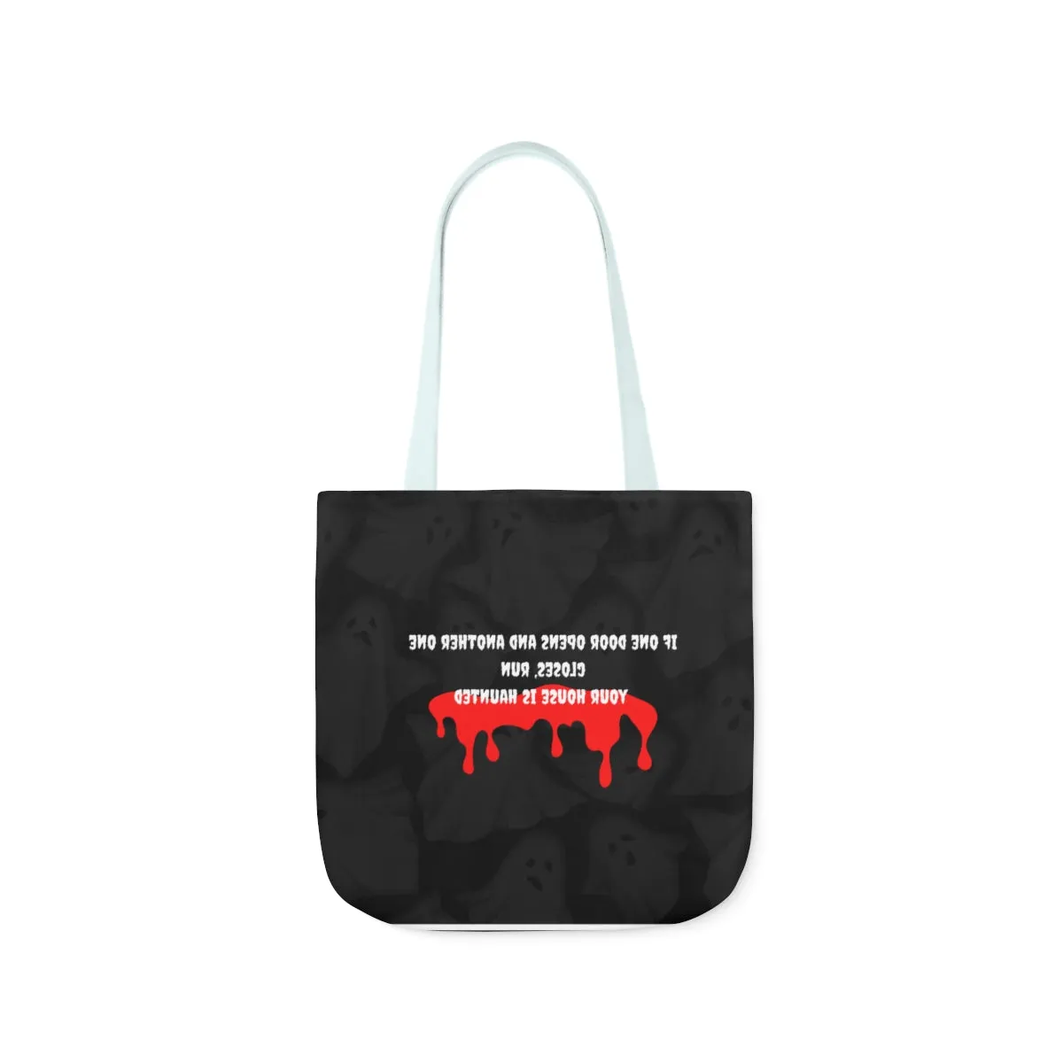 haunted house Polyester Canvas Tote Bag