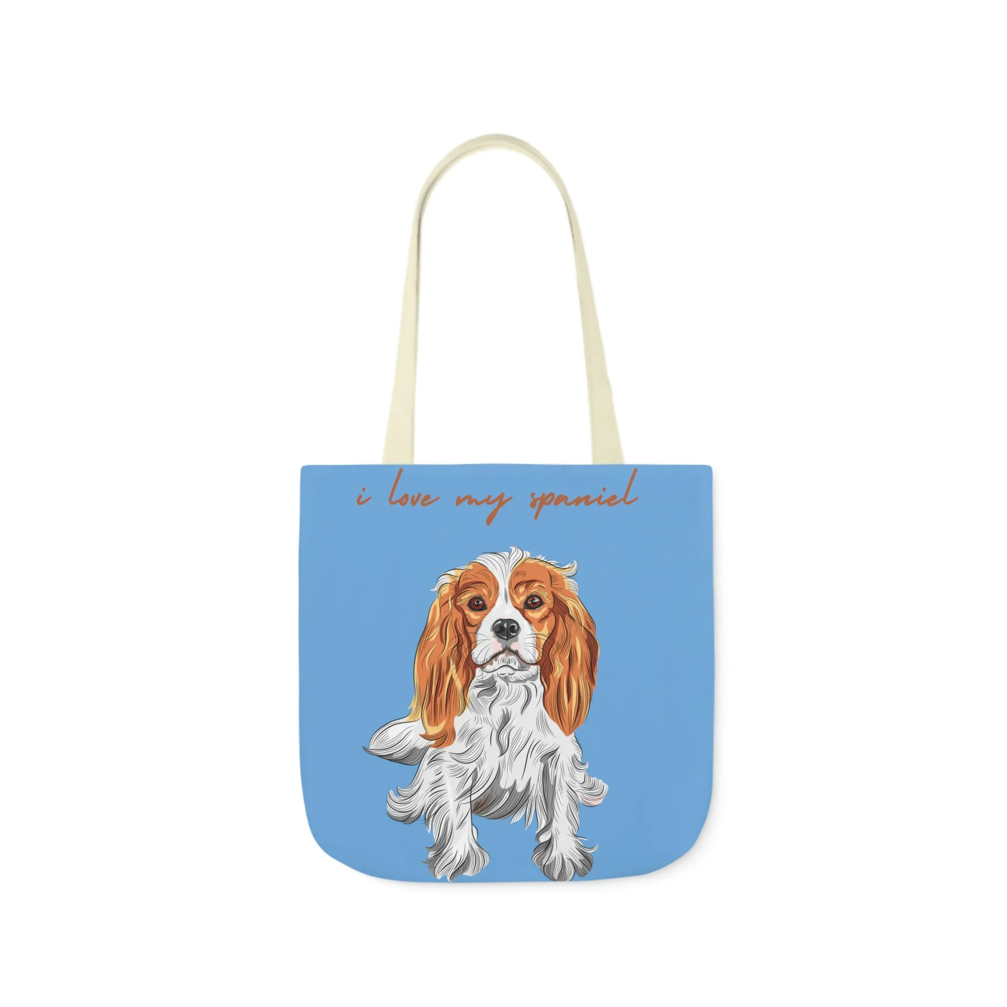 I love my Spaniel Dog POD Polyester Canvas Tote Bag (AOP)