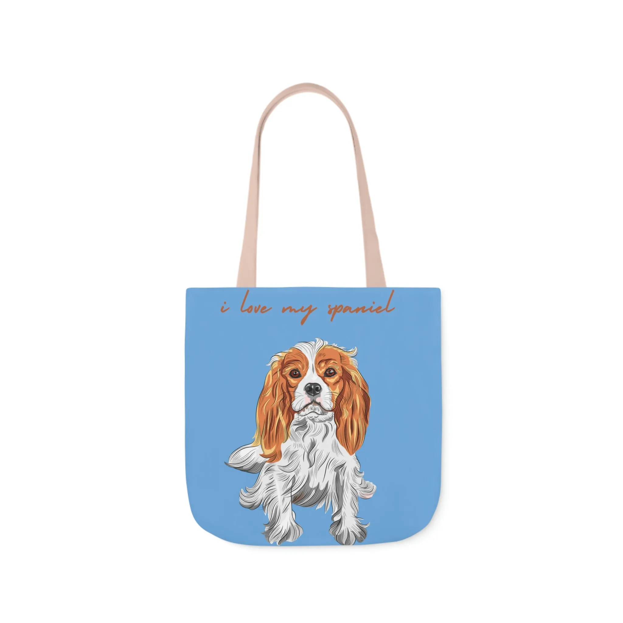 I love my Spaniel Dog POD Polyester Canvas Tote Bag (AOP)
