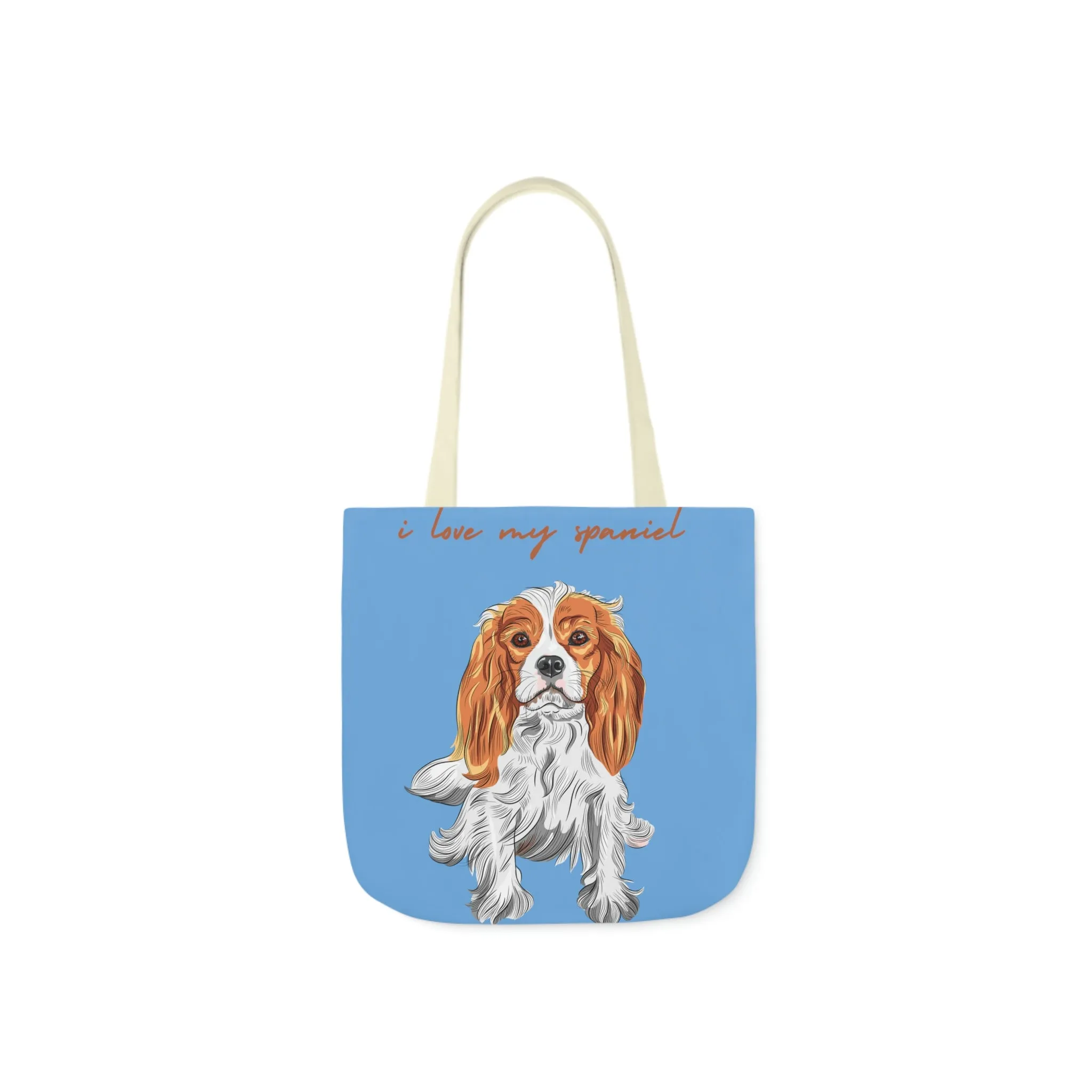 I love my Spaniel Dog POD Polyester Canvas Tote Bag (AOP)