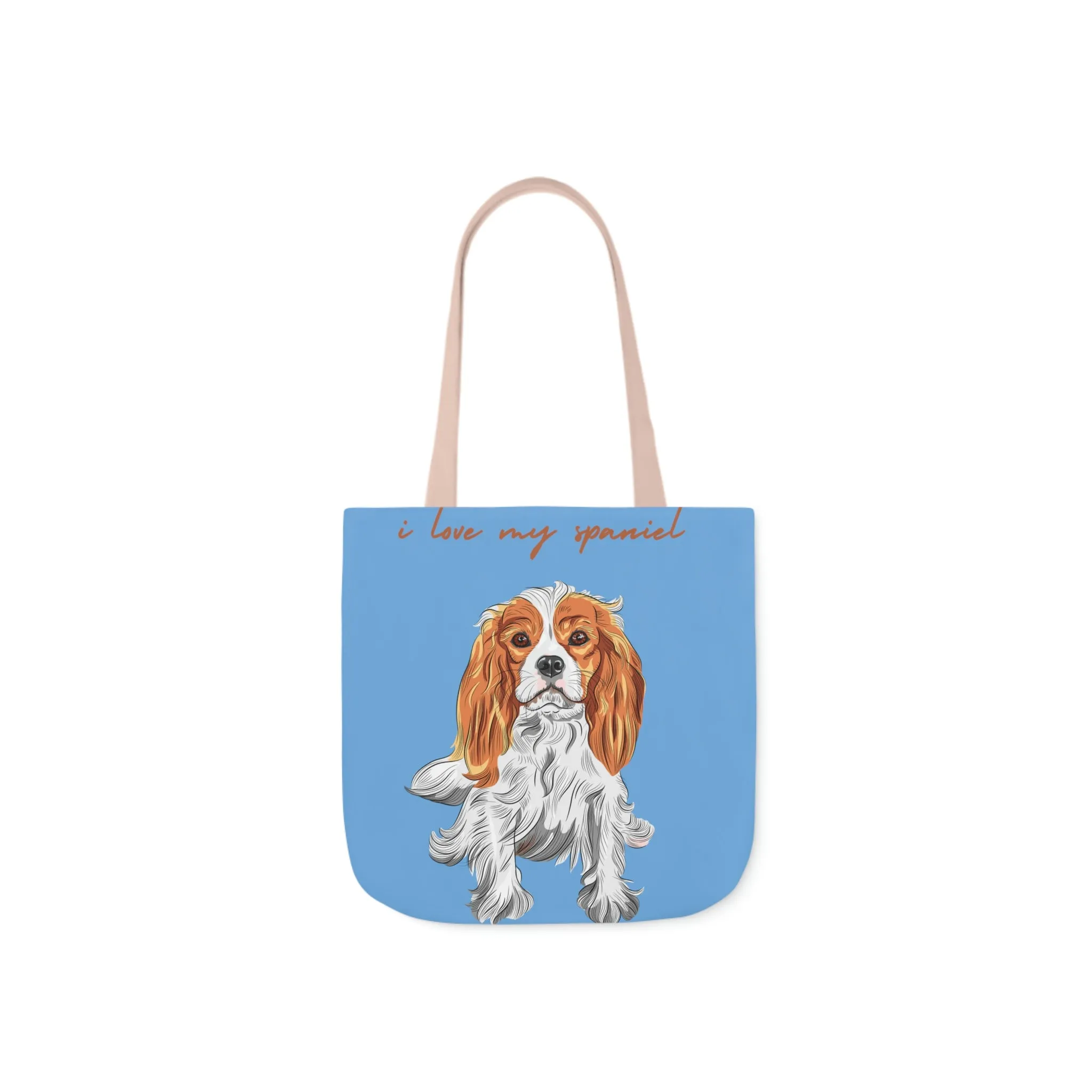 I love my Spaniel Dog POD Polyester Canvas Tote Bag (AOP)