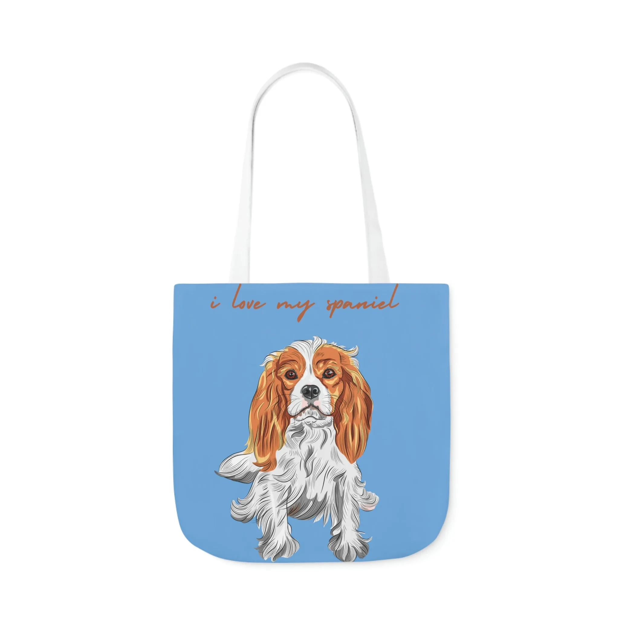 I love my Spaniel Dog POD Polyester Canvas Tote Bag (AOP)