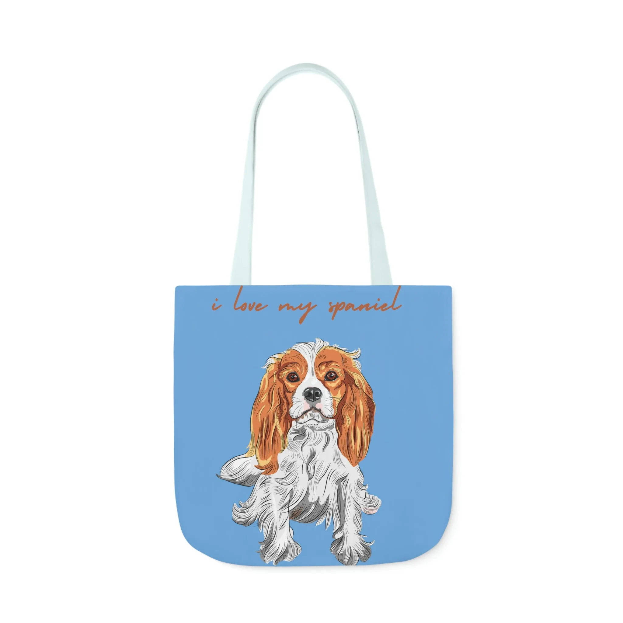 I love my Spaniel Dog POD Polyester Canvas Tote Bag (AOP)